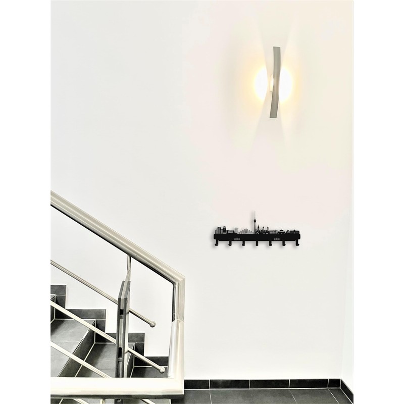 steland metallmanufaktur® Düsseldorf Skyline Steel Key Holder, Key Rack and