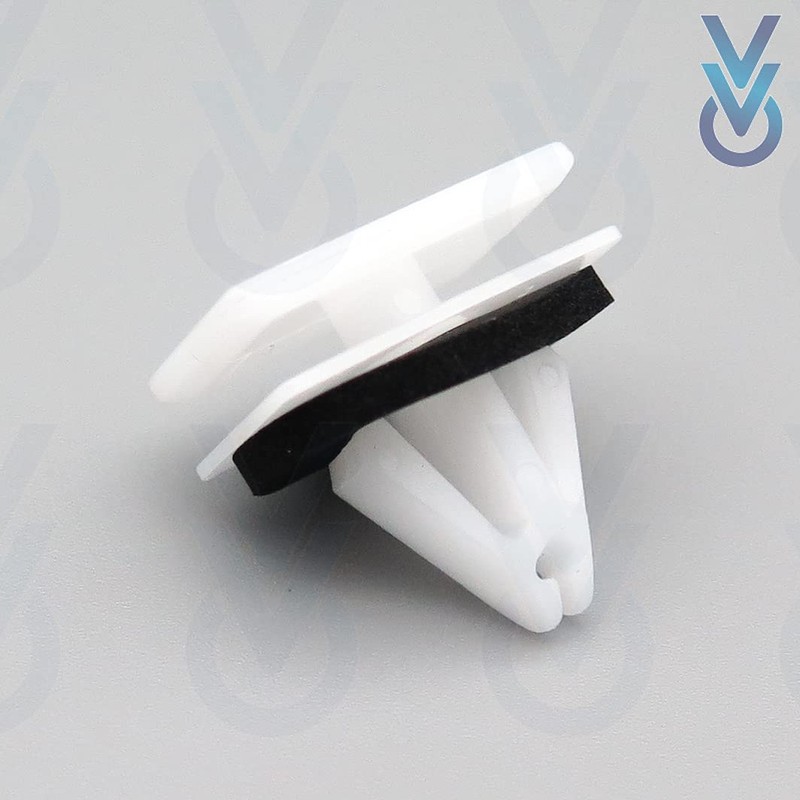 VVO Fasteners- White Plastic Side Body Moulding Strip Trim Clips