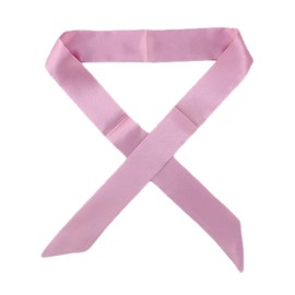B-HOT 2Pcs Faux Silk Scarves Womens,Neck Head Scarf Fashion Bag Handbag Handle Ribbon Band Hair Dark Pink