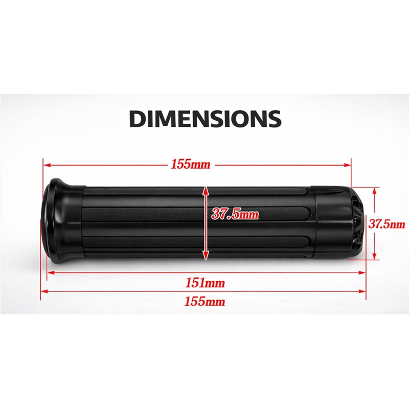 Motorcycle Grip 1 inch 25mm Skull End Grip American Custom