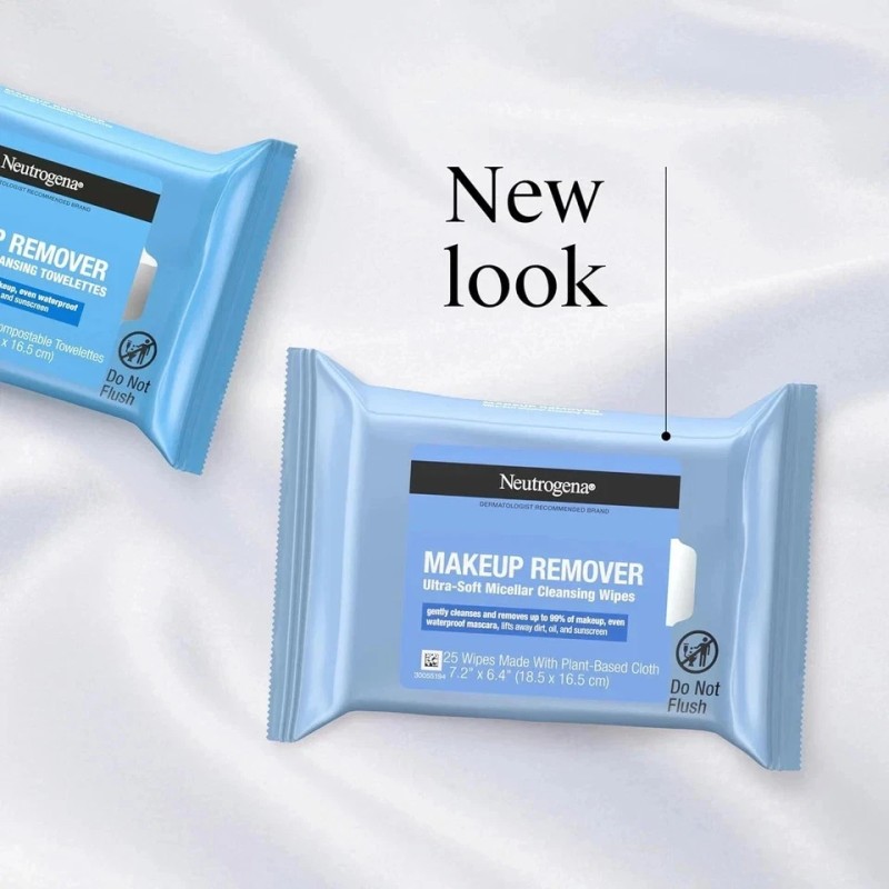 Neutrogena Makeup Remover Wipes, Ultra-Soft Cleansing Facial Towelettes 2 Packs
