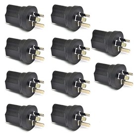 Ceptics Australia, New Zealand, China AS3112 Travel Power Plug Adapter Accepts NEMA 5-15R - ETL Certified - Industrial Grade (IG-16-10PK)