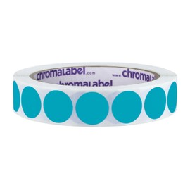 ChromaLabel 3/4 Inch Round Color Coding Labels, Removable Colored Stickers, Versatile Sticky Dots for Easy Organization - 1000 Labels per Roll, Teal