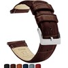 BARTON WATCH BANDS, 12mm Crimson Red - Alligator Grain -