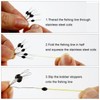 VIPMOON 600 Pieces Fishing Bobber Stopper, Rubber Bobber Stops for