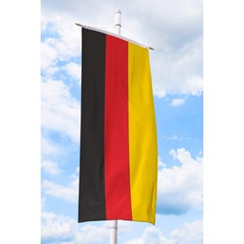 Germany Banner Flag 120 x 300 cm - for Flagpole, Germany Flag Made of Tear-Resistant Flag Polyester Fabric, Germany Flag Weatherproof and UV-Resistant