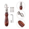 GeKLok Leather Groover Tools, 7 In 1Adjustable Sewing Stitching Beginner