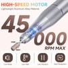 Nail Drill, Portable Electric Nail File 45000RPM, Rechargeable Nail Drill