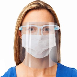 SB Components (5 Pack) Full Face Protective Shield Visor, Plastic Adjustable Transparent Face Visor Resistant to Prevent Saliva, Oil Fume, Spitting Anti-Fog Lens for Daily activities and Working (5)