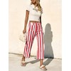 Tankaneo Womens Cropped Striped Jeans Casual High Waisted Stretchy Straight