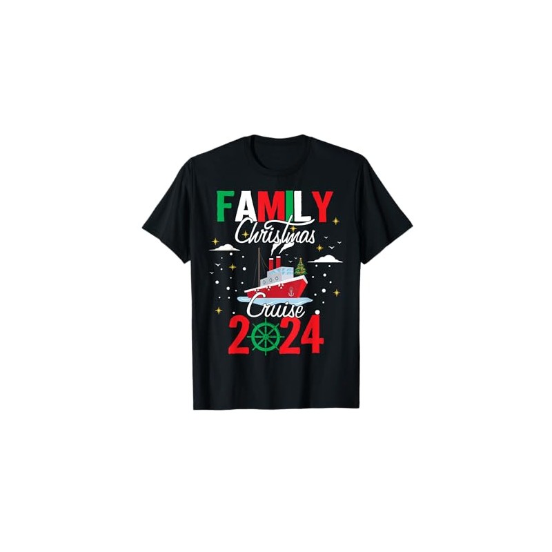 Familien-Weihnachtskreuzfahrt 2024 Passendes Schiff Festlicher Feiertag T-Shirt