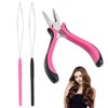 3Pcs Professional Nano Hair Extension Tools,Hair Extension Pliers Kit Includes