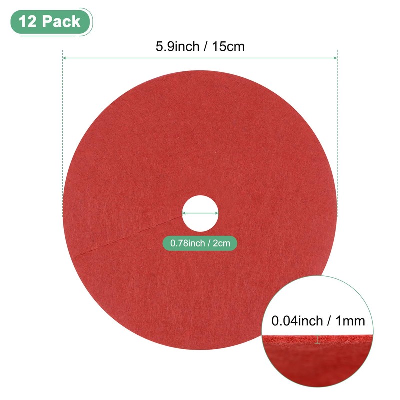 M METERXITY 12 Pack Non Woven Tree Cover Rings,5.9 Inch