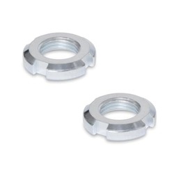 Ganter Normelemente Slot Nuts DIN 70852, Pack of 2, Steel, Flat Design, DIN 70852-ST-M35X1.5, Thread M35 x 1.5