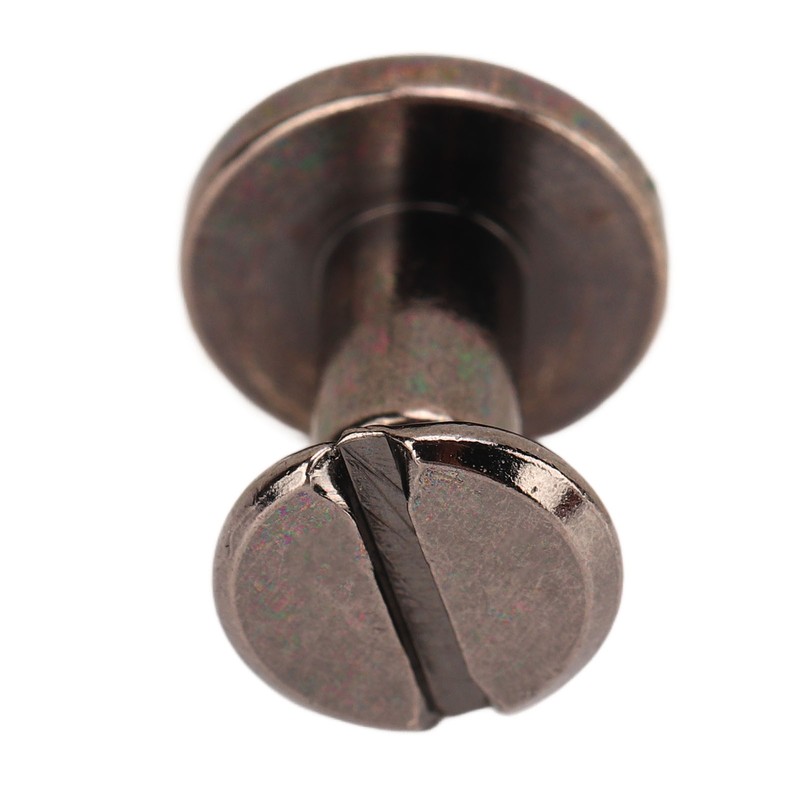 200 Sets Chicago Screws 9.5x8mm DIY Uniform Coating Brass Leather