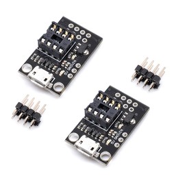 Oiyagai 2pcs Pluggable Development Board for ATtiny13A/ATtiny25/ATtiny45/ATtiny85 Programming Editor Micro USB Power Connector