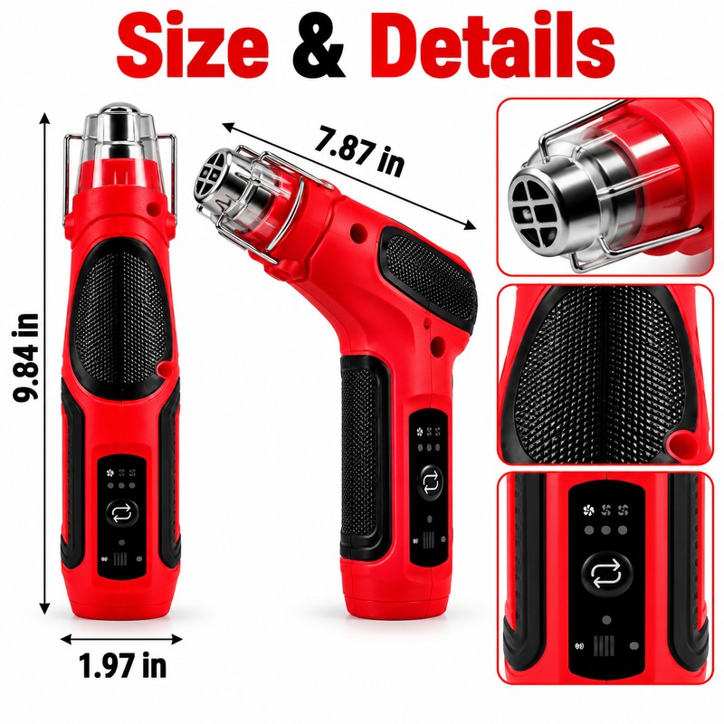 Cordless Mini Hot Air Gun – Rechargeable Handheld Heat Tool
