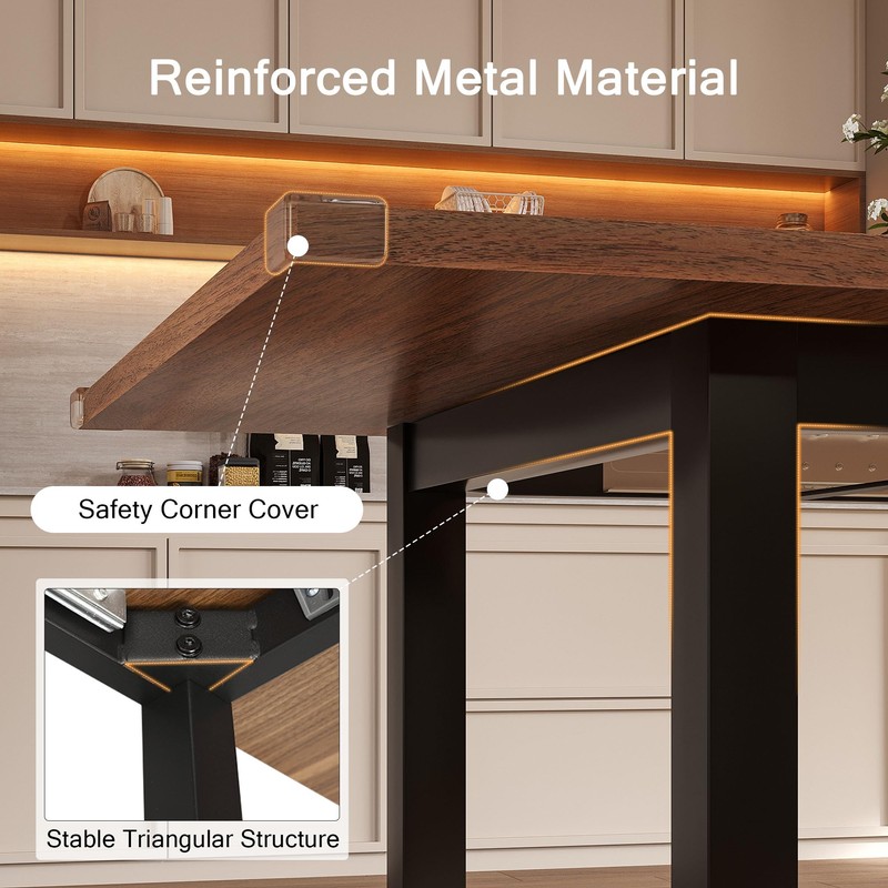 Einhomn Extendable Dining Table for 4-6, 63" Modern Kitchen Table,