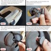 FZJDSD 2pcs Plain Gray Leather Seat Armrest Cloves Compatible with