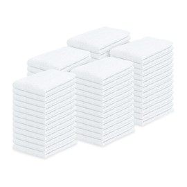 TEXCRAFT Towels Terry Bar Mop Towels Size 16"x19" – Absorbent and Durable, Multipurpose Cleaning Rags, Cotton Cleaning Towels, Terry Cloth Rags, Reusable Shop Rags Pack of 60