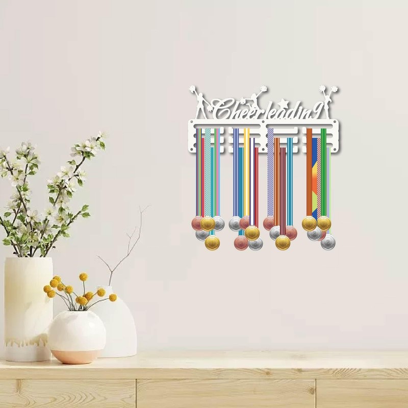 CREATCABIN Sports Medal Holder Hooks Cheerleader Medal Hanger Display Rack