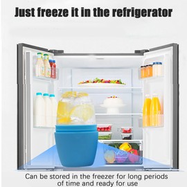 Joyeee Ice Roller, Facial Ice Roller Facial Massage Beauty Skin Care Ice Compress Shrinks Pores, Anti-Wrinkles, Reduces Swelling, Improves Skin Elasticity, Rose Top