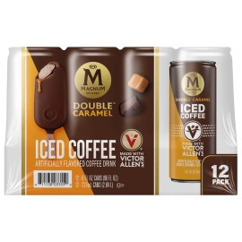 Victor Allen's Double Chocolate Caramel Iced Coffee Latte 8oz 12-Pack Cans