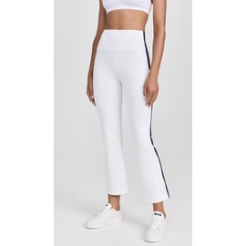 Splits59 Women's Raquel High-Waist Supplex Crop, White/Indigo