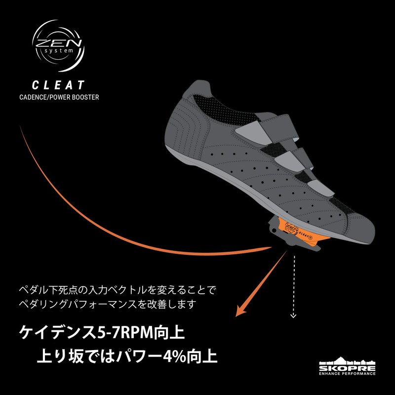 Skopre Cleat, Red, One Size ZENsystem Cleat, Cadence/Power Booster, KEO