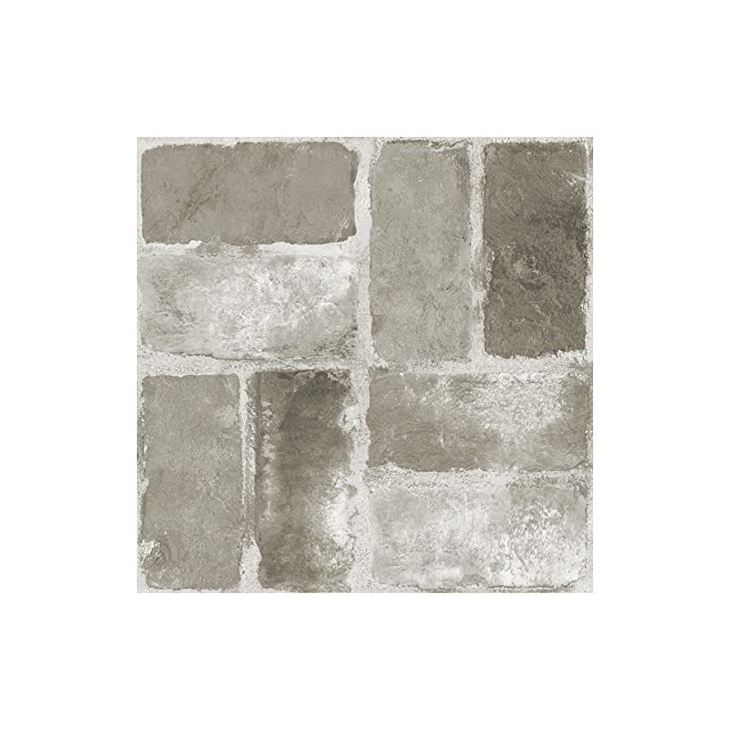 FloorPops Harvard Brick Grey Peel & Stick Floor Tiles