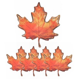 Artoid Mode Fall Maple Leaf Shaped Placemats Set of 4, Seasonal Washable Table Mats for Party Kitchen Dining Decoration