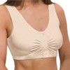 Snap Front Seamless Bra with Ultra-Wide Straps for Comfort and
