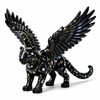 3D Printed Animal Winged Leopard Purple for Desk (Black)