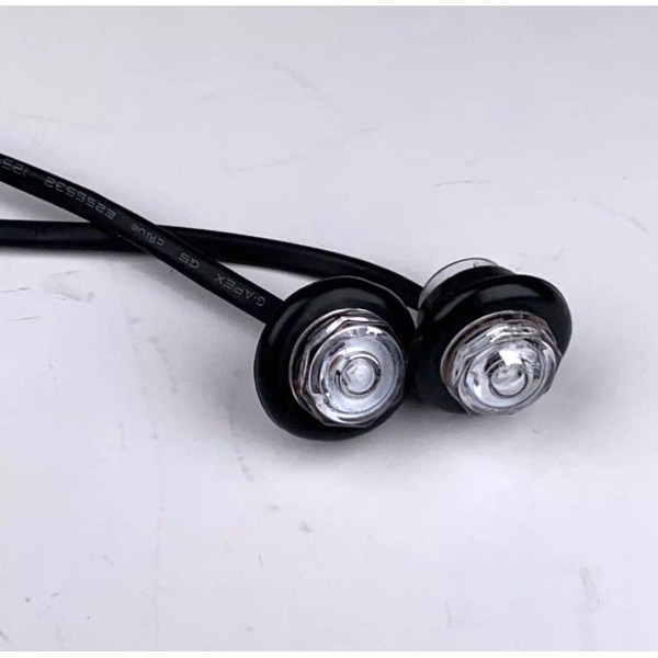 Optronics (2) Clear 3/4" RED 1 LED Clearance Marker Bullet