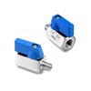QWORK Mini Ball Valve, 4 Pack 1/8" Female & Male