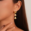 Sylph 14k Gold Plated Dangle Drop Earrings Long Hanging Golden