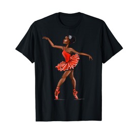 Ballet - Black African American Ballerina T-Shirt
