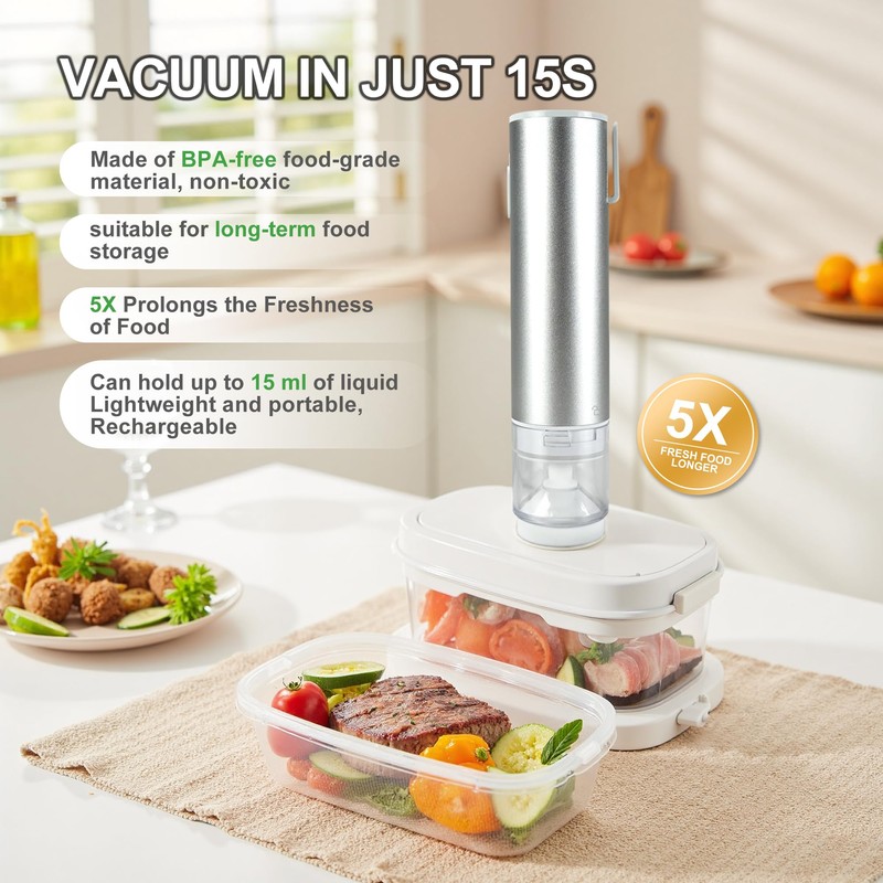 Handheld Vacuum Sealer for Food Fresh & Storage Compact Vacuum