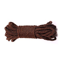 KuTi Kai All Purpose Rope 8 mm 10M - 32 Feet Length Strong Multifunctional Soft 100% Nylon Rope Natural Twisted Durable Long Ropes(Brown)