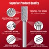 Tungsten Carbide Burr Set, 1/4" Shank, 10Pcs Die Grinder Bits,