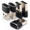 Cerepros 5-Pack USB Type-A Male to USB-C Female Connector Converter