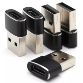 Cerepros 5-Pack USB Type-A Male to USB-C Female Connector Converter Adapters