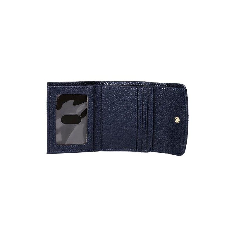 Julia Buxton Solid Pebble Vegan Leather Mini Trifold