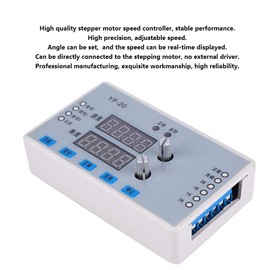 Stepper Motor Speed Controller 0.1-999 RPM Micro Stepper Motor DC 7-30V Digital Display Integrated Motor Speed Controller Governor Module Speed Angle Adjustable Stepper Motor Driver Controller Driving Tool Driver YF-20