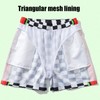 Summer Breathable Beach Shorts Men Black White Plaid Fashionable Casual