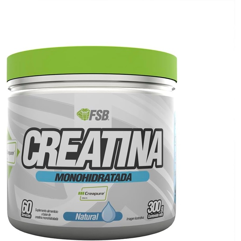 FSB Creatina Monohidratada Creapure 100 Pura Sin Sabor, Alta Pureza