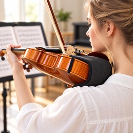 Soft Violin Shoulder Pad for Comfortable Playing – Elastic Strap Cushion for Daily Practice, Lessons and Performances