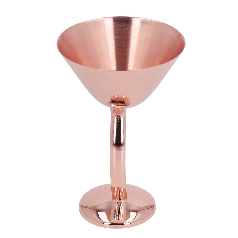 150ml Stainless Steel Martini Cocktail Glass Copper Plated Metal Wine