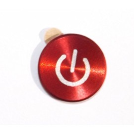 Coloured Metal i Phone 6 5s 5c 5 4 3 home Button Stickers, i phone home button stickers decals, i pad, i pod i phone accessories (Red Power)