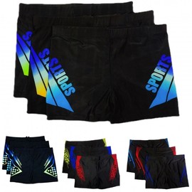 a554 Plus Size Men's Quick-Dry Breathable Trendy Boxer Swim Trunks XL (Recommended 47.50 Kg-72.50 Kg / 1001-60) [Assorted Colors] 10ea